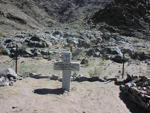 Christian grave with inscribed headstone