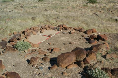 Partially excavated house circle