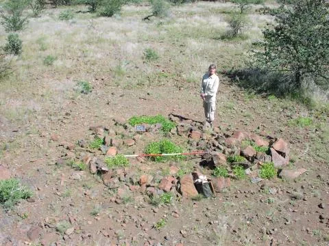 Foundation circle of dwelling © Photo: J. Kinahan