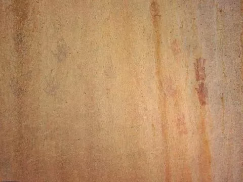 Painted monochrome handprints © Photo: J. Kinahan